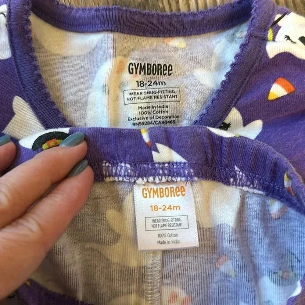 Gymboree Halloween purple Pajama Set girls 18-24 months